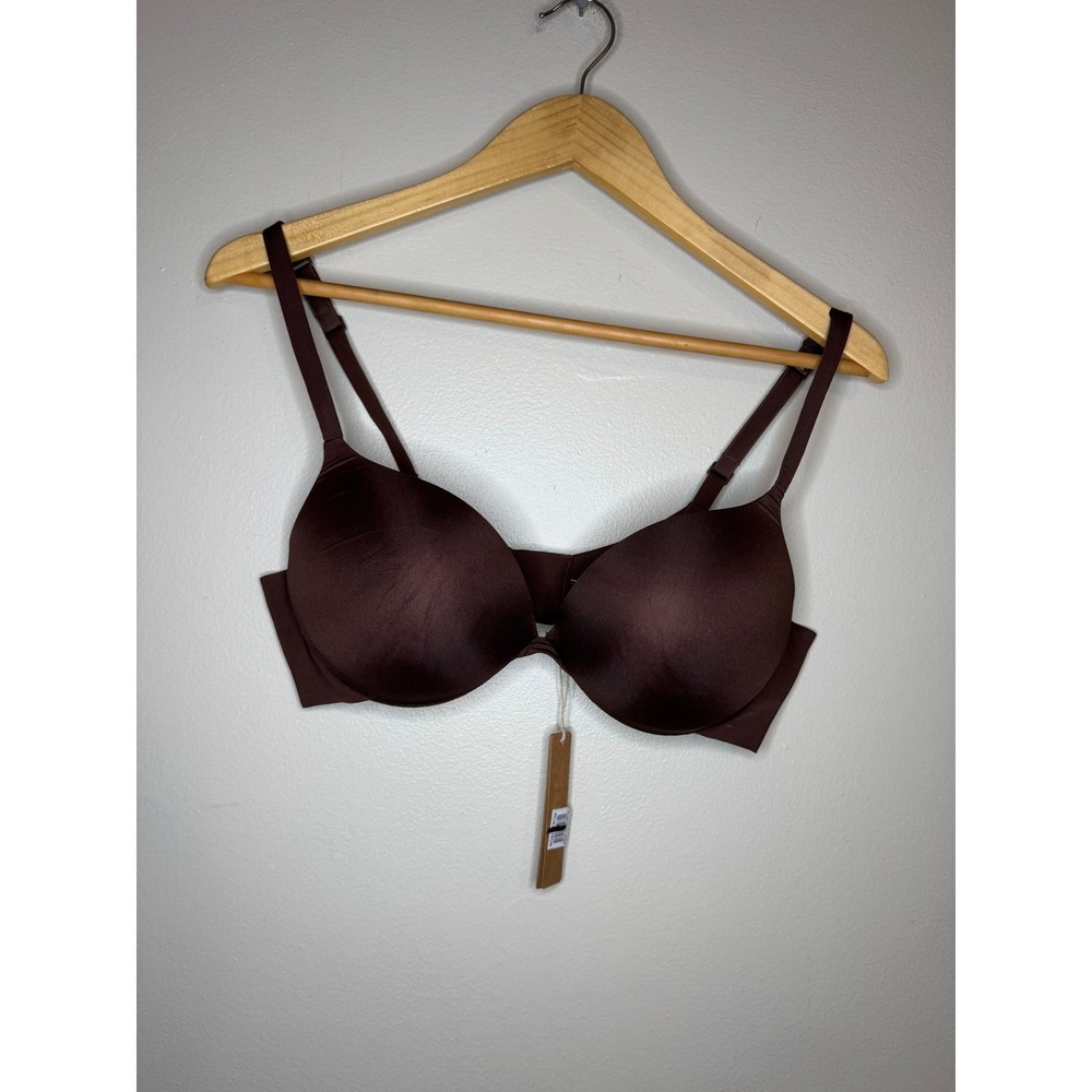 Skims Ultimate Push Up Plunge Bra Cocoa Brown Underwire BA-PLG-9214 36C NWT